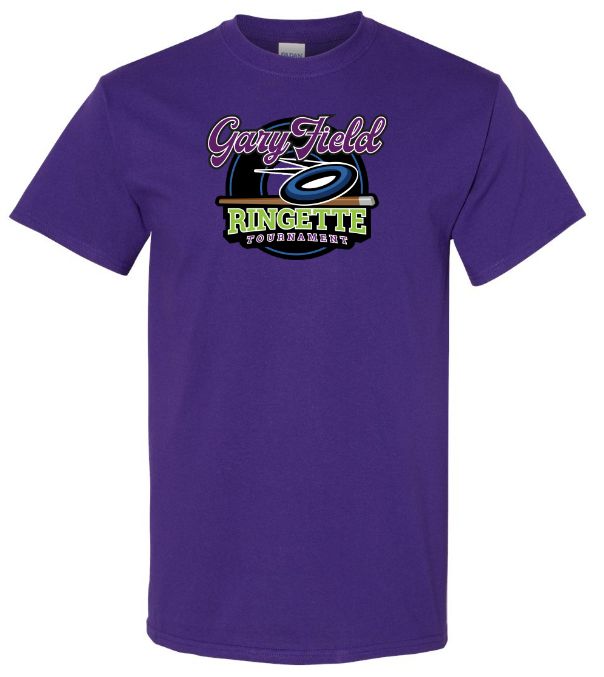 Gary Field Ringette Tournament - Purple Cotton T-Shirt (Full Chest)