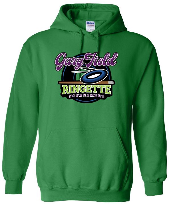 Gary Field Ringette Tournament - Irish Green Hoodie (Full Chest)