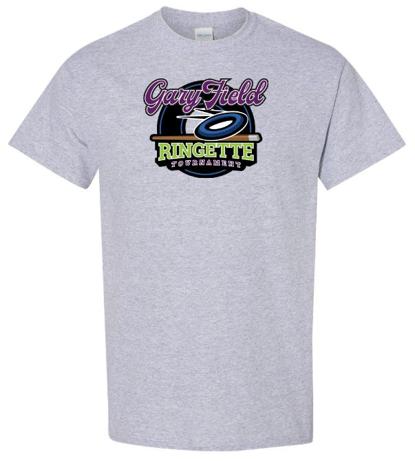 Gary Field Ringette Tournament - Sport Grey Cotton T-Shirt (Full Chest)