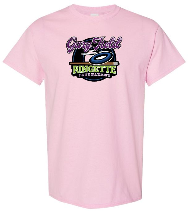 Gary Field Ringette Tournament - Light Pink Cotton T-Shirt (Full Chest)