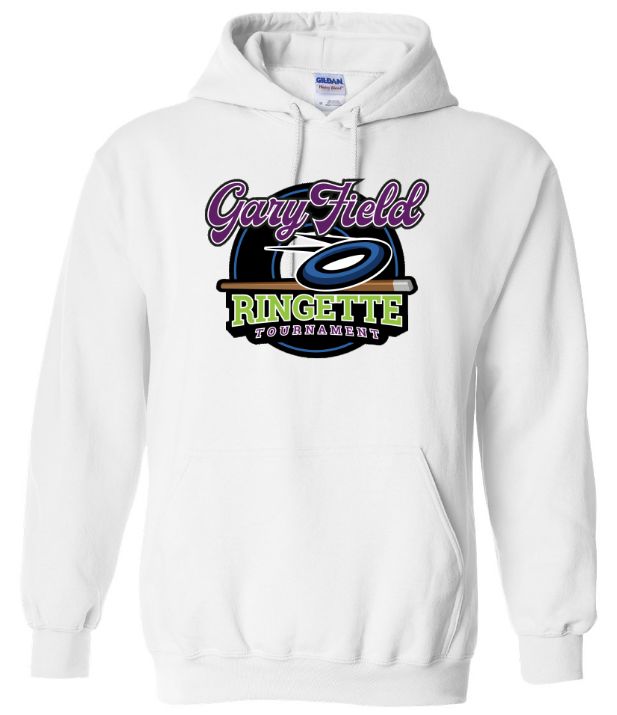 Gary Field Ringette Tournament - White Hoodie (Full Chest)