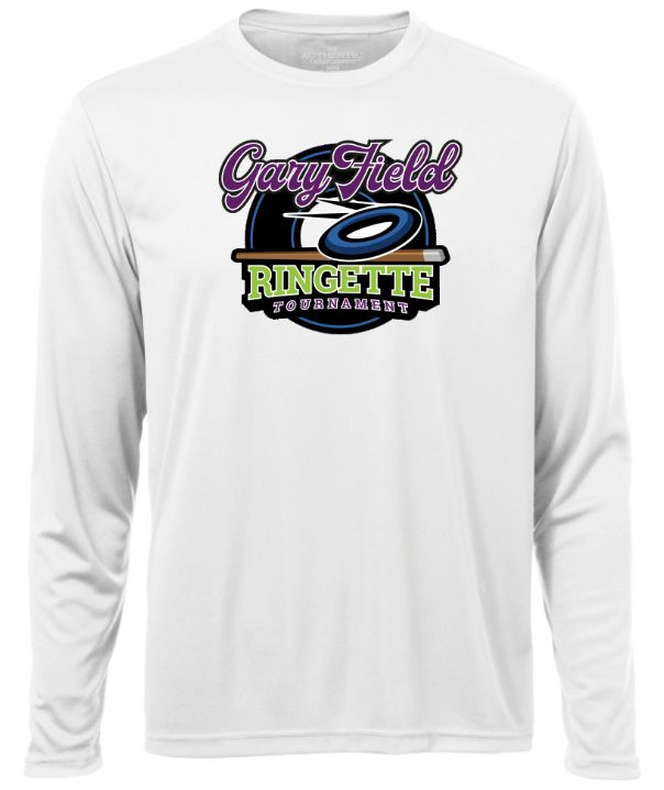 Gary Field Ringette Tournament - White Long Sleeve Performance Shirt (Full Chest)