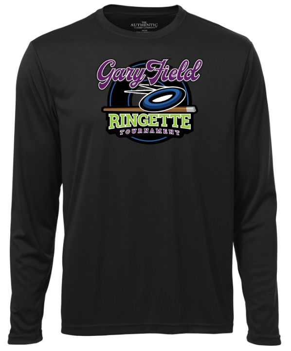 Gary Field Ringette Tournament - Black Long Sleeve Performance Shirt (Full Chest)