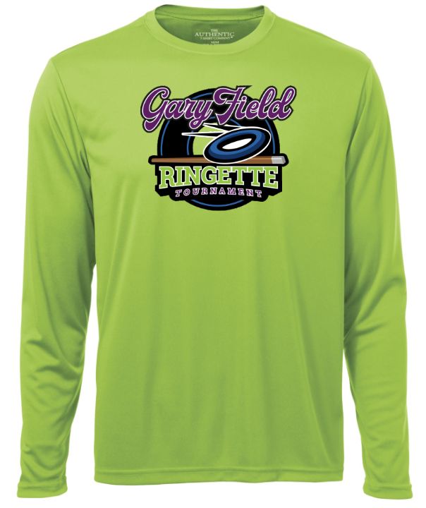 Gary Field Ringette Tournament - Lime Shock Long Sleeve Performance Shirt (Full Chest)