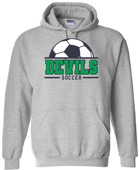 Island View High School - Sport Grey Devils Soccer Hoodie (Full Chest)