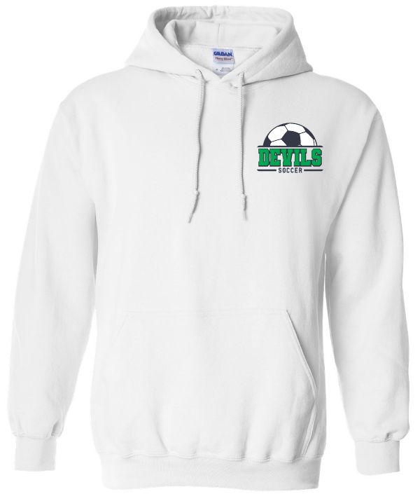 Island View High School - White Devils Soccer Hoodie (Left Chest)