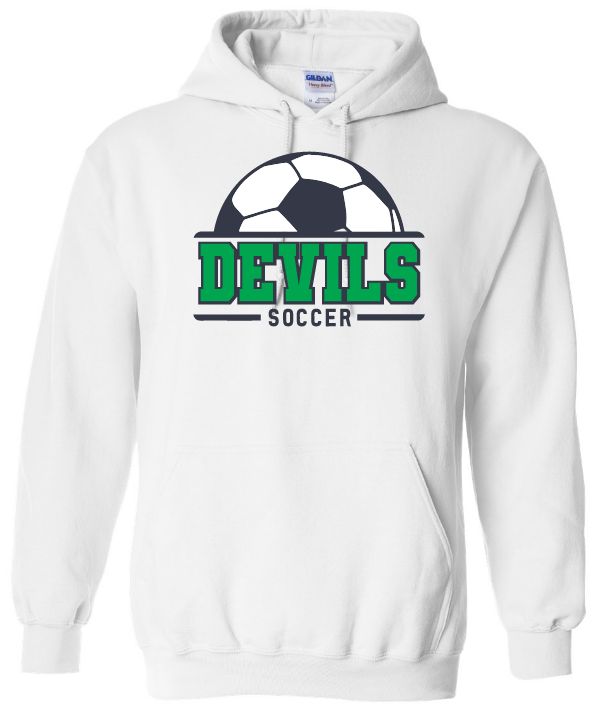 Island View High School - White Devils Soccer Hoodie (Full Chest)