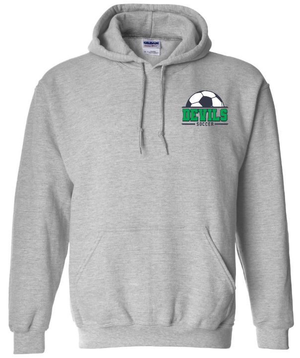 Island View High School - Sport Grey Devils Soccer Hoodie (Left Chest)