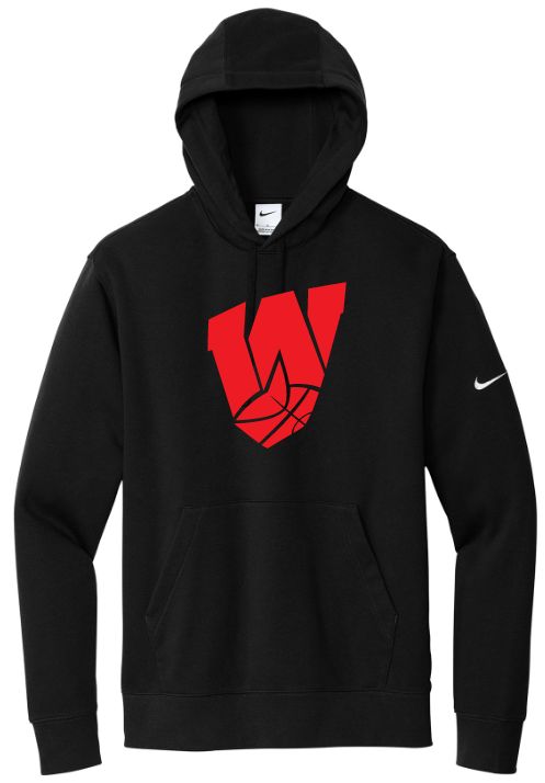 Halifax West High School - Black W with Basketball Nike Hoodie (Full Chest)