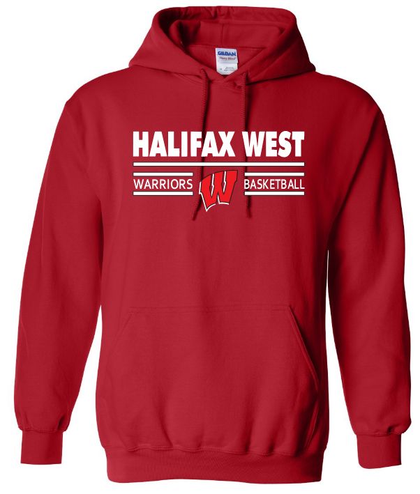 Halifax West High School - Red Halifax West Basketball Hoodie (Full Chest)