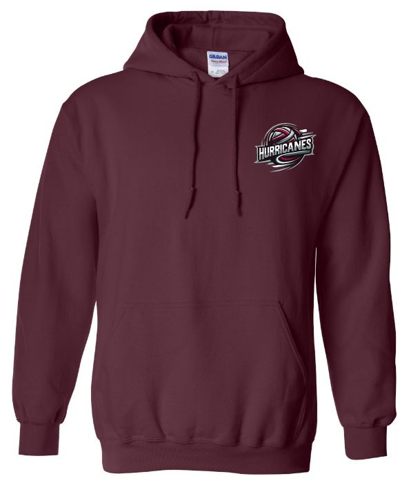 Corridor Volleyball Club - Maroon East Hants Hurricanes Logo Hoodie (Left Chest Logo)