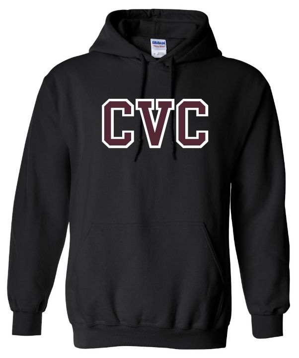 Corridor Volleyball Club - Black CVC Logo Hoodie (Full Chest Logo)