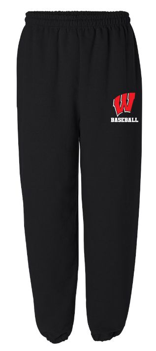 Halifax West High School - Black W Baseball Sweatpants