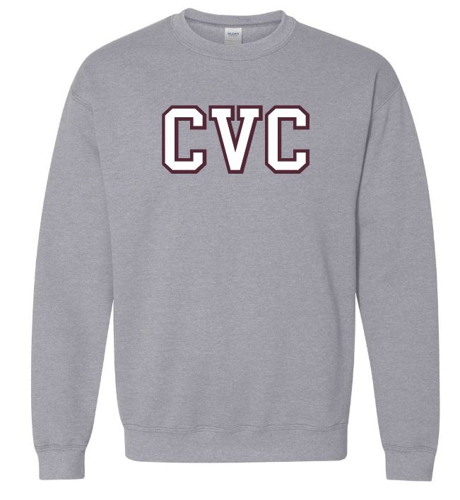 Corridor Volleyball Club - Sport Grey CVC Logo Crewneck Sweatshirt (Full Chest Logo)
