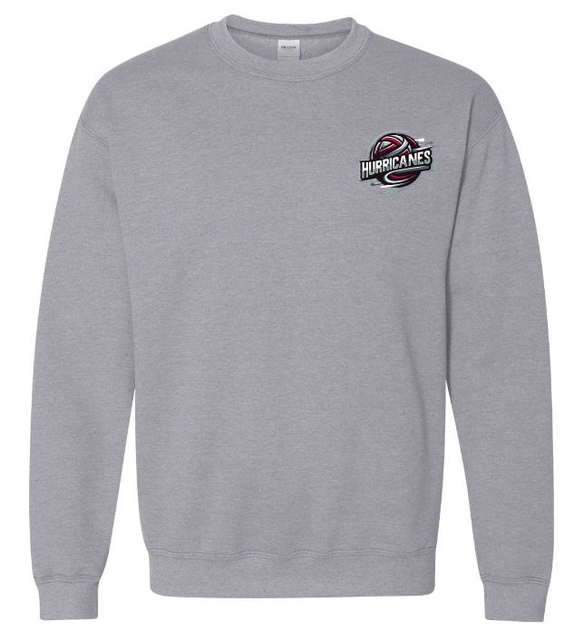 Corridor Volleyball Club - Sport Grey East Hants Hurricanes Logo Crewneck Sweatshirt (Left Chest Logo)