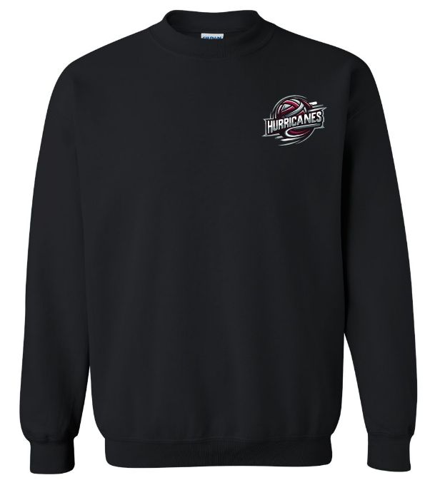 Corridor Volleyball Club - Black East Hants Hurricanes Logo Crewneck Sweatshirt (Left Chest Logo)