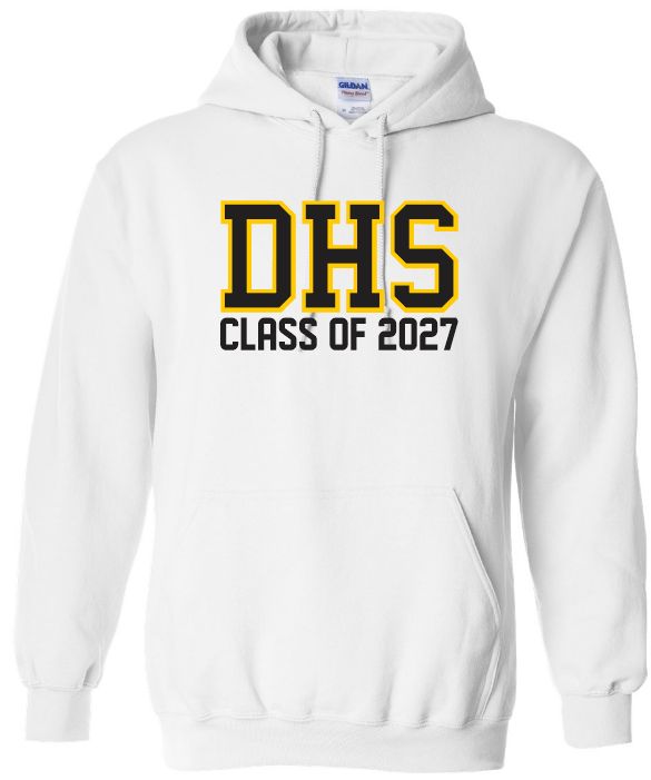 DHS - White DHS Class of 2027 Hoodie