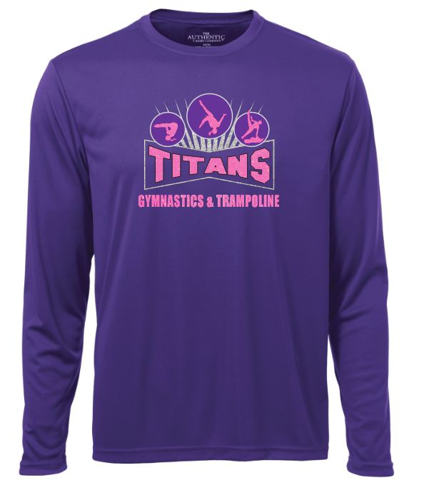 Titans Gymnastics &amp; Trampoline - Titans Logo Long Sleeve Moist Wick Shirt