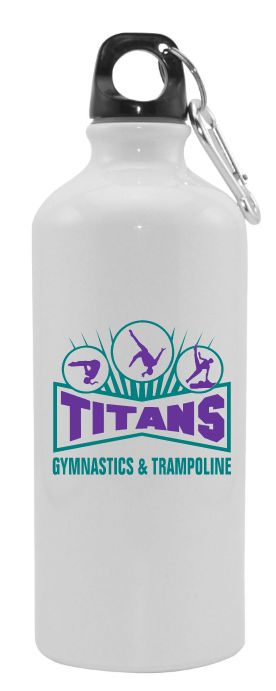 Titans Gymnastics &amp; Trampoline - Titans Logo Aluminum Water Bottle (Teal/Purple Logo)