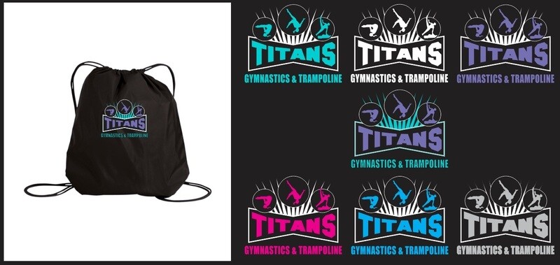 Titans Gymnastics &amp; Trampoline - Black Titans Logo Cinch Bag