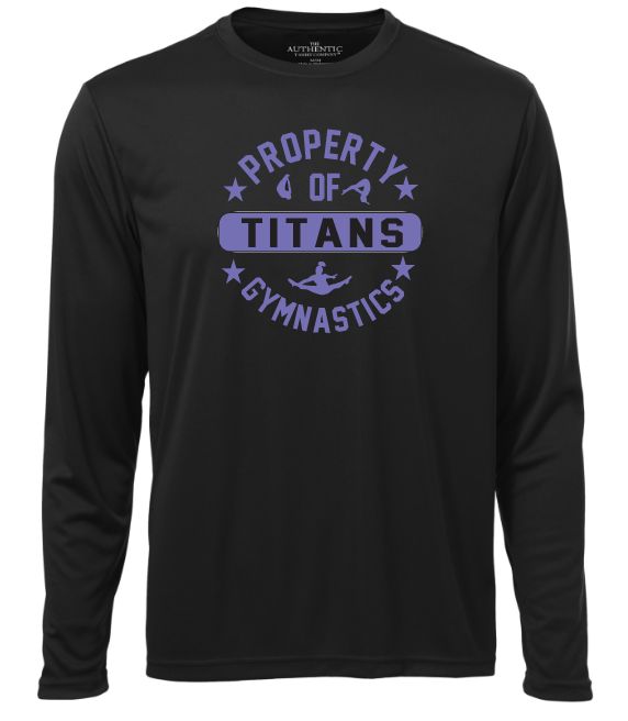 Titans Gymnastics &amp; Trampoline - Property of Titans Long Sleeve Moist Wick Shirt