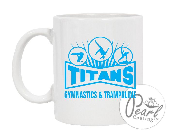 Titans Gymnastics &amp; Trampoline - Titans Logo Mug (Neon Blue Logo)