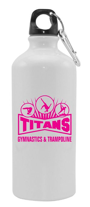 Titans Gymnastics &amp; Trampoline - Titans Logo Aluminum Water Bottle (Pink Logo)