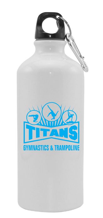 Titans Gymnastics &amp; Trampoline - Titans Logo Aluminum Water Bottle (Neon Blue Logo)
