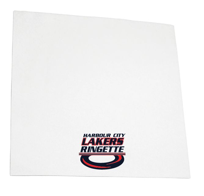 HCL - White Harbour City Lakers Microfiber Skate Towel (Heat Pressed)