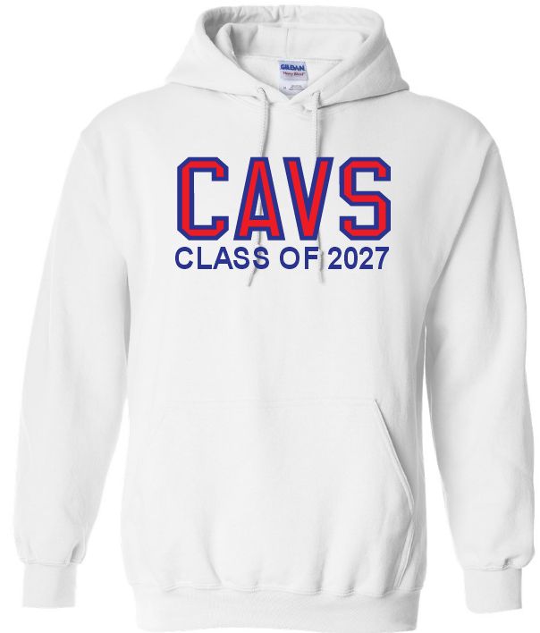 Cole Harbour High - White CAVS Class of 2027 Hoodie