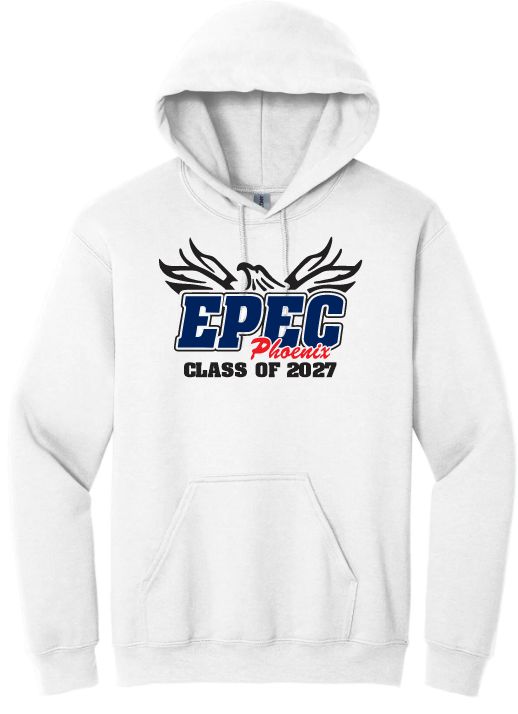 Eastern Passage Education Centre - White EPEC Logo Class of 2027 Hoodie