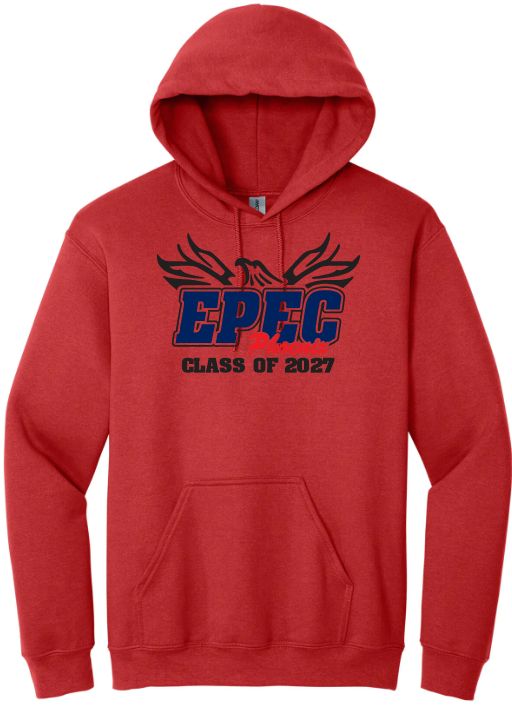Eastern Passage Education Centre - Red EPEC Logo Class of 2027 Hoodie