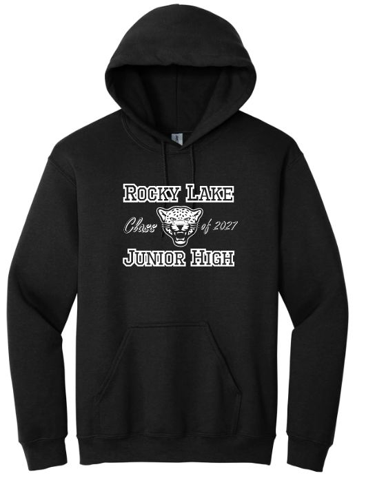 Rocky Lake Junior High - Black Rocky Lake Junior High Logo Class of 2027 Hoodie