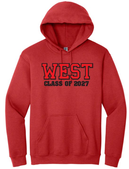 Halifax West High School  -  Red West Class of 2027 Hoodie