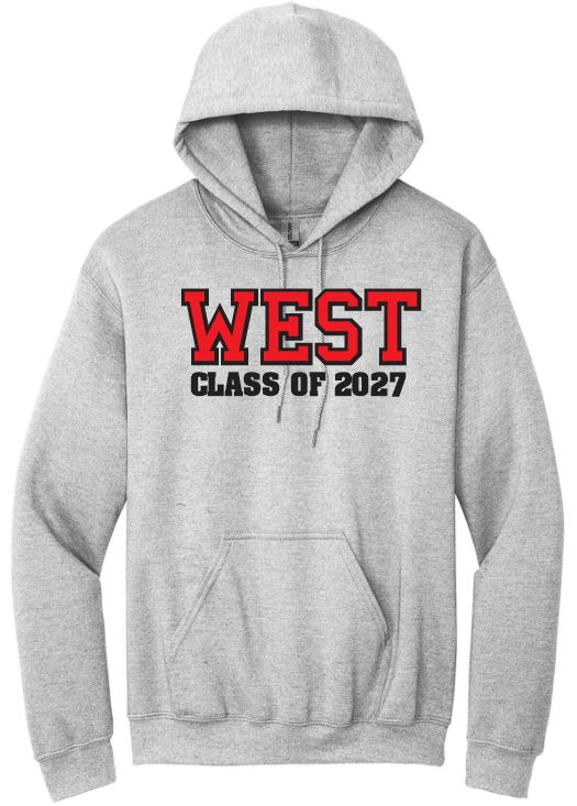 Halifax West High School  -  Sport Grey West Class of 2027 Hoodie