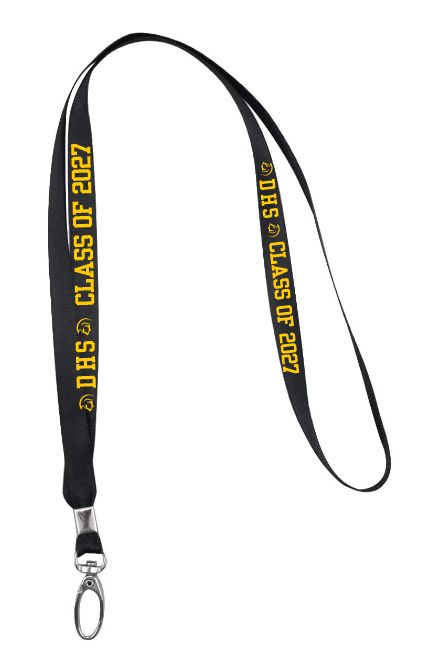 DHS - Black DHS Class of 2027 Lanyard (Sport Gold Logo)