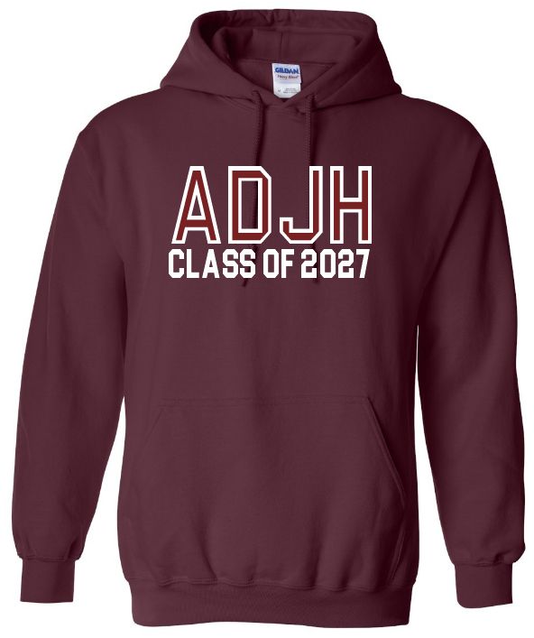 Astral Drive Junior High - Maroon Classic ADJH Class of 2027 Hoodie