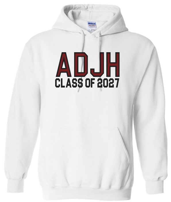 Astral Drive Junior High - White Classic ADJH Class of 2027 Hoodie