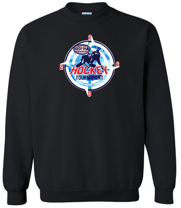 SEDMHA Minor Hockey Tournament - Black SEDMHA 2026 Crewneck Sweatshirt (Full Chest)
