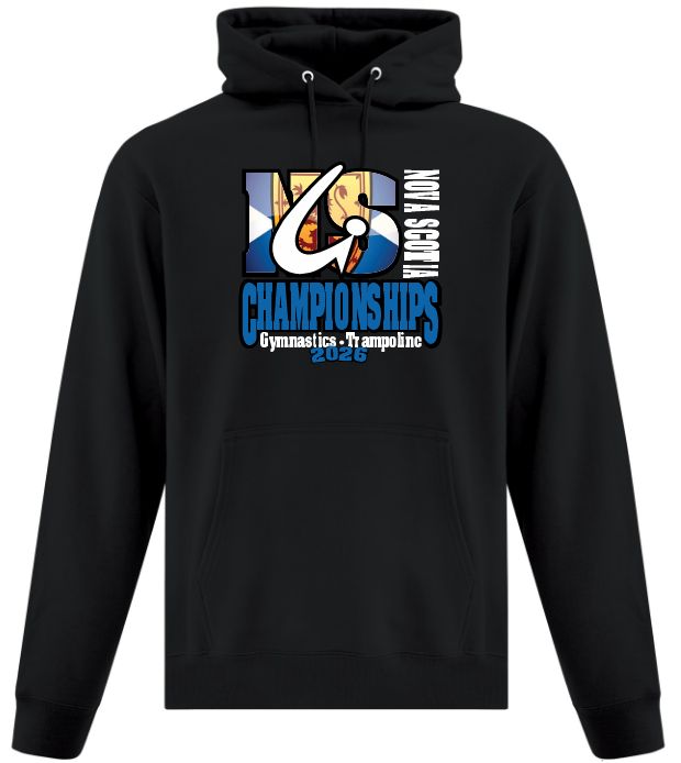 NS Gymnastics and Trampoline Provincial Championships 2026 - Black Hoodie (Full Chest)