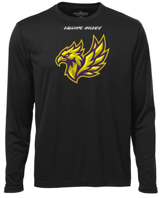 Kalliope Hockey - Black Kalliope Team Long Sleeve Moist Wick Shirt