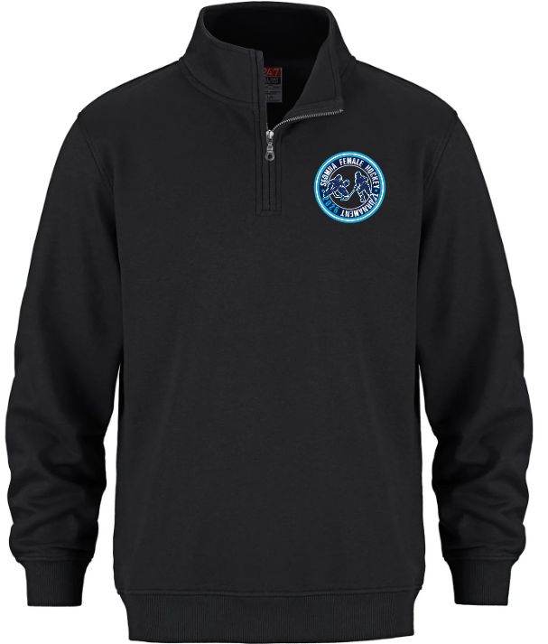 SEDMHA Female Hockey Tournament - Black Heather SEDMHA CSW 1/4 Zip Sweater (Full Chest)