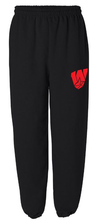 Halifax West High School - Black W with Basketball Sweatpants