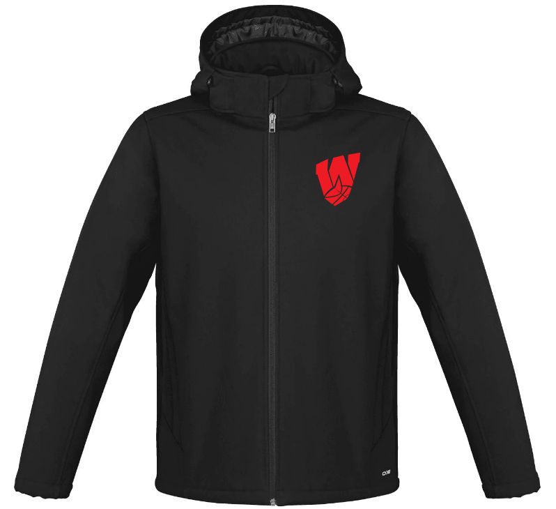 Halifax West High School - Black W with Basketball Insulated Soft Shell Jacket (Left Chest)