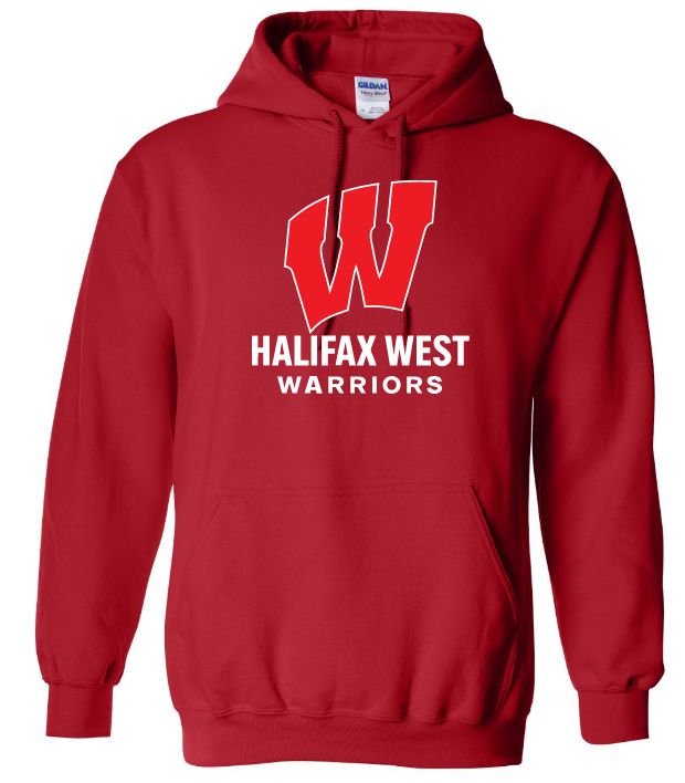 Halifax West High School - Red W Warriors Hoodie (Full Chest)