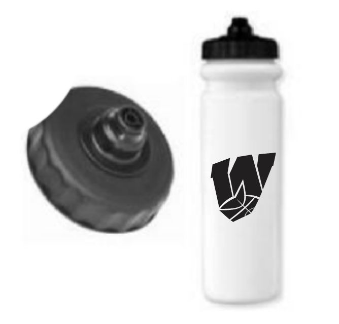 Halifax West High School - W with Basketball Pro Squeeze Water Bottle (Black Logo)