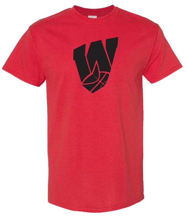 Halifax West High School - Red W with Basketball T-Shirt (Full Chest)