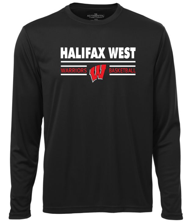 Halifax West High School - Black Halifax West Basketball Long Sleeve  Performance Shirt