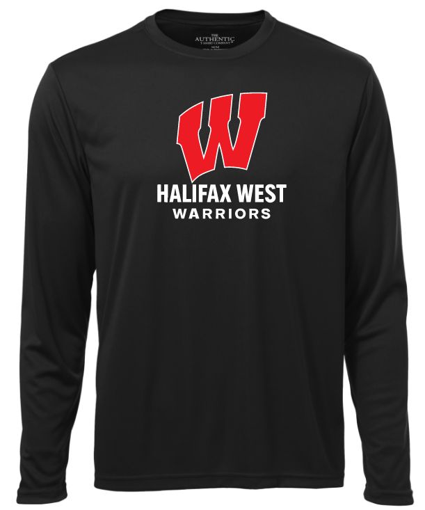 Halifax West High School - Black Halifax West Warriors Long Sleeve  Performance Shirt
