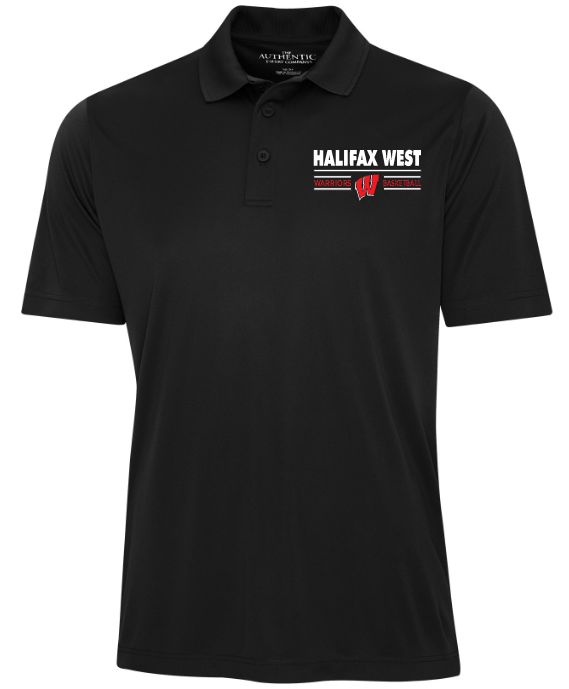 Halifax West High School - Black Halifax West Basketball Pro Team Polo Shirt (Left Chest)